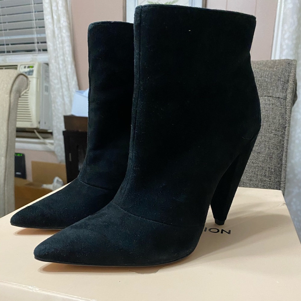 BCBG Suede Black Booties